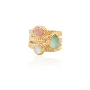 Anna Beck Oasis Faux Stacking Ring Rg10488-gmulti In Gold