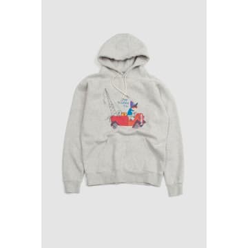 Shop Pop Trading Company Fiep Pop Hooded Sweat Off White Heather
