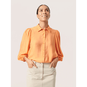 Soaked In Luxury Leodora Stefani Shirt In Orange