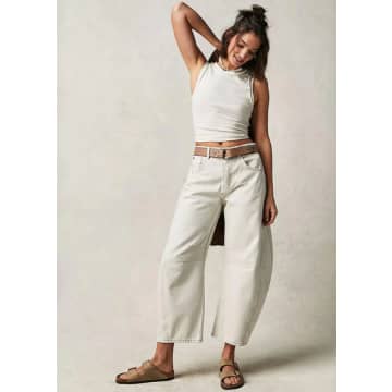 Shop Free People Good Luck Mid Rise Barrel Jeans