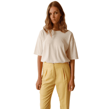 Shop Indi And Cold Round Neck T-shirt In Crudo