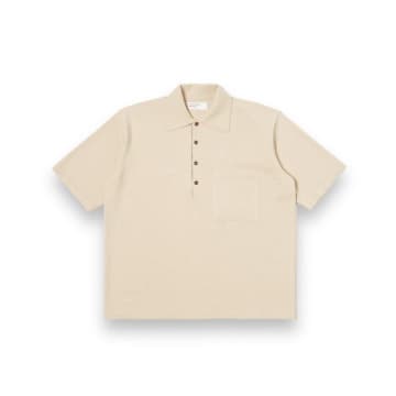 Shop Universal Works Pullover Knit Shirt Eco Cotton 30453 Ecru Melange