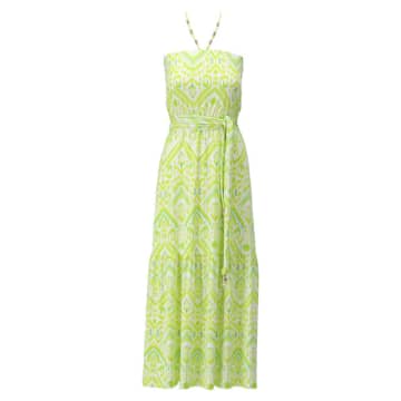 Shop K Halter Nec Dress In Lime In Green