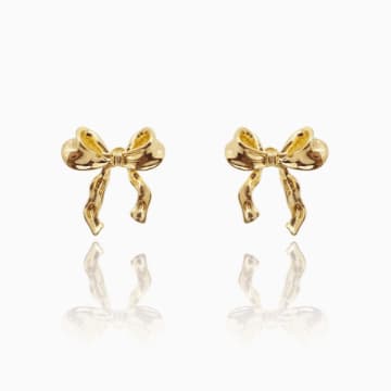 Shop Edit & Oak Gold Plated Bow Stud Earrings