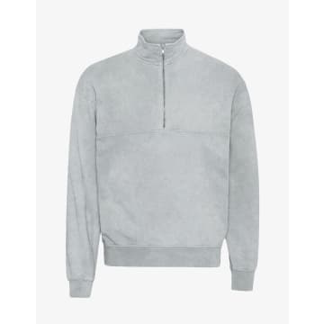 Colorful Standard Faded Grey Organic Cotton Half Zip Sweastshirt