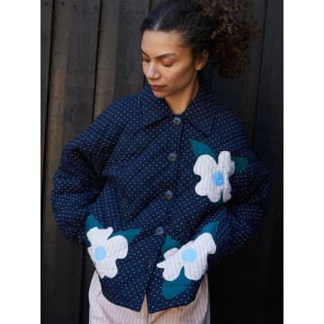 Sissel Edelbo Ebba Quilted Organic Cotton Jacket In Blue