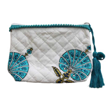 Shop Powell Craft Aqua Shell Lined Make Up Bag