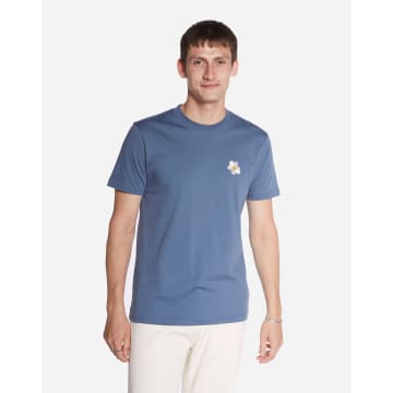 Shop Olow Cobalt Blue Peace T Shirt