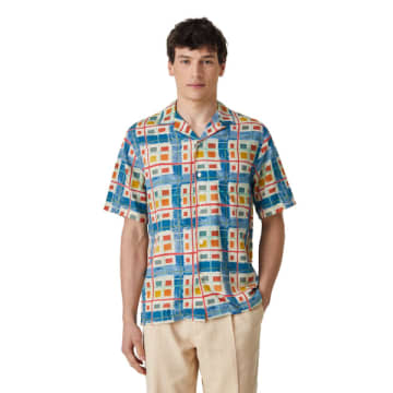 Shop Portuguese Flannel Colour Case Tencel Shirt Blue Multi