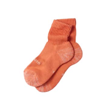 Shop Rototo Everyday Pile Mini Crew Sock Light Orange
