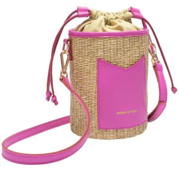 Every Other Cylindrical Drawstring Top Shoulder Bag In Pink