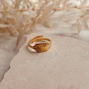 Little Nell Everyday Sunburst Ring (adjustable) In Gold