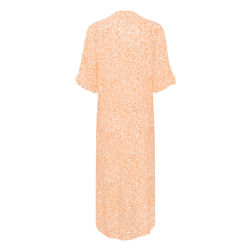 Soaked In Luxury Zaya Tangerine Ditsy Print Dress In Orange