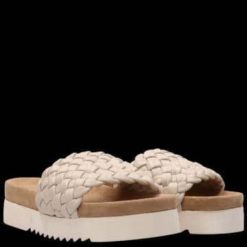 Shop Maruti Billy Leather Slides Off White