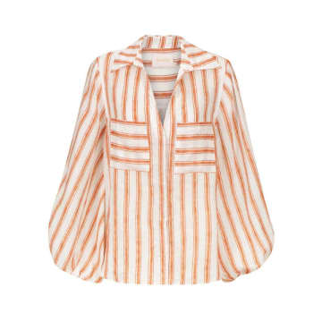 Shop Sancia Ellie Shirt Orange Stripe