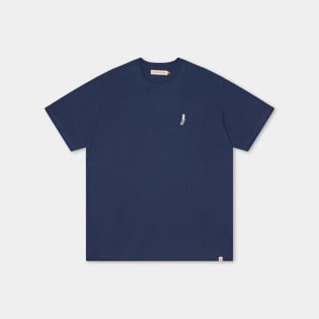 Shop Revolution Navy Melange 1366 Pho Loose T Shirt In Blue
