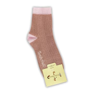 Shop Tunderball Pink Lurex Girl Socks