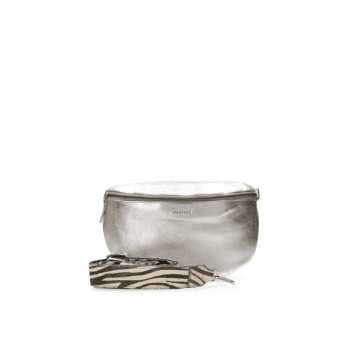 Shop Maruti Leather Bum Bag In Silver In Metallic