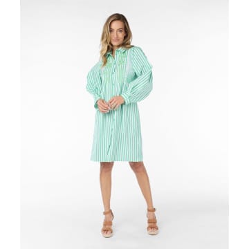 Shop Esqualo Green Striped Dress