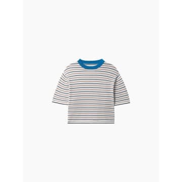 Cordera Cotton Striped T-shirt Ceruleo In Brown
