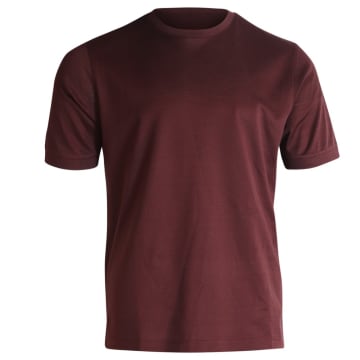 Shop Mercery Lacer Micro Stitch Split T-shirt In Russet