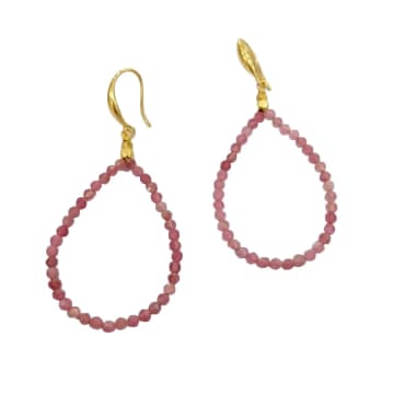 Shop Ibu Jewels Stone Olly Earrings-pink Tourmalin-eak06