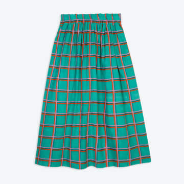 Lowie Aqua Check Skirt In Gray