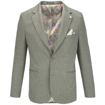 Guide London Houndstooth Blazer In Green