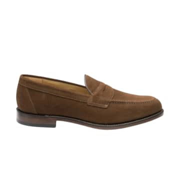 Shop Loake Imperial Suede Penny Loafer In Brown