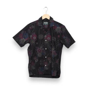 Shop Gitman Brothers Vintage Camp Shirt Floral Bark Cloth Black