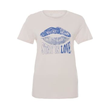 Shop Guess In Love Lips Easy Tee | Muted Stone In Neturals