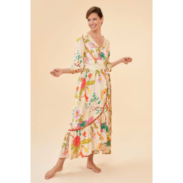 Shop Powder Tropical Flora & Fauna Wrap Dress