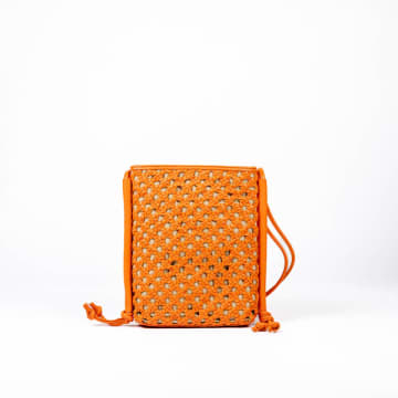 Aleo Colva Leather Bag In Yellow/orange