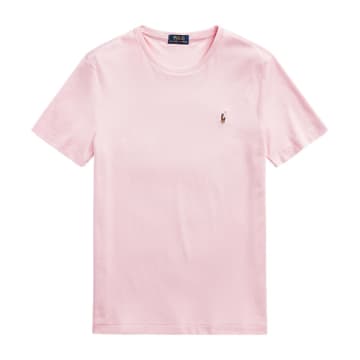 Shop Ralph Lauren Menswear Short Sleeve Custom Fit Slim T-shirt In Pink