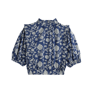 Emile And Ida Blue Floral Blouse