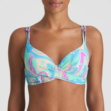 Shop Marie Jo Arubani Bikini Top In Ocean Swirl