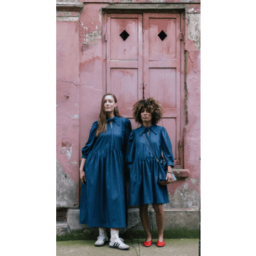 Minkie Studio Sadie Chambray Maxi Dress By In Blue