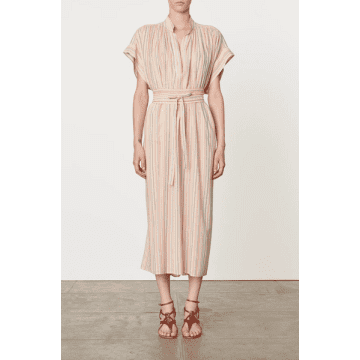 Vanessa Bruno Cyndie Pastel Stripe Dress In Neutral