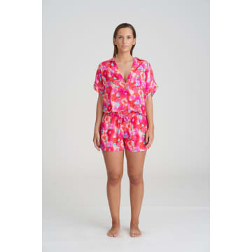 Shop Marie Jo Apollonis Shirt/short In Neon Sunset