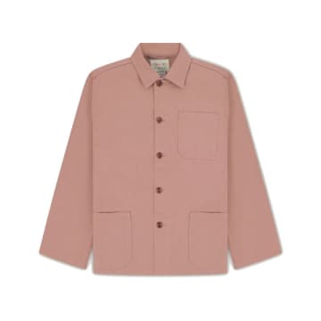 Shop Uskees Buttoned Overshirt #3001 Dusty Pink