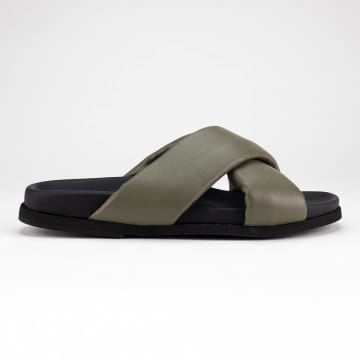Thera's Khaki Cross Sandals 825 In Neutrals