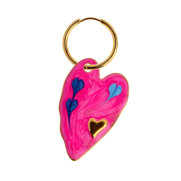 Shop Anneday | Canvas Heart Earring In Pink