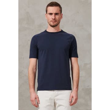 Transit Round Neck Cotton T-shirt Blue