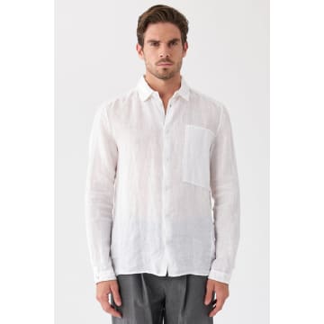 Transit Linen Shirt W/ Patch Pocket White