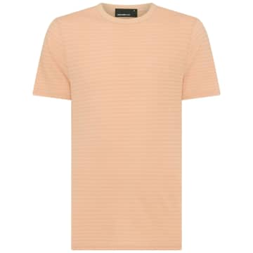 Remus Uomo Crew Neck Stripe T-shirt In Pink