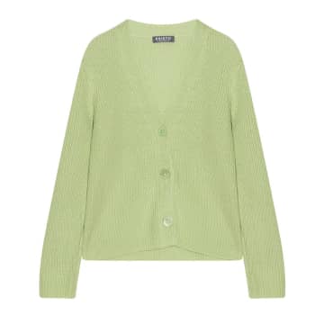 Cashmere-fashion-store Esisto Cotton Partpage V-neckline In Green
