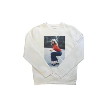 Shop Made By Moi Selection Sweatshirt Farrah Fawcett Blanc In White