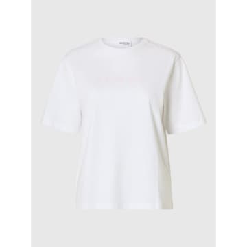 Shop Selected Femme Vilja T-shirt In White