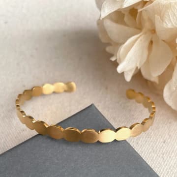 Shop Little Nell Scallop Gold Plated Bangle