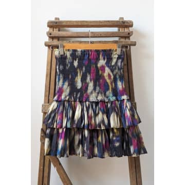 Marant Etoile Naomi Ochre & Black Ruffle Skirt